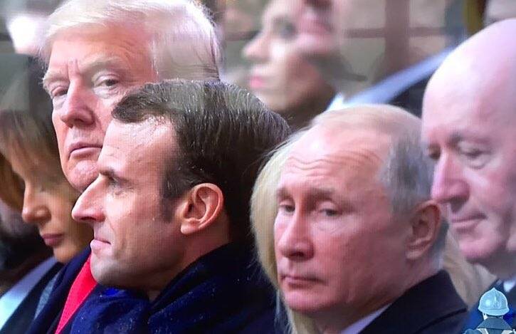 Putin e Trump apertaram as mãos em Paris