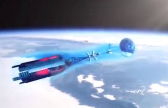 Nükleer güçle çalışan bir Rus uzay aracının modelini içeren bir video