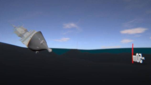 Das 3D-Untermodell sagt viel über die Position der norwegischen Fregatte aus