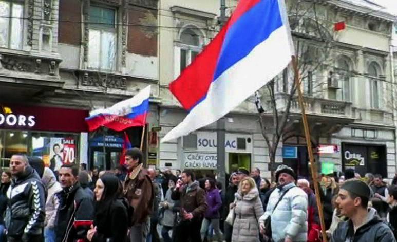 In Belgrad fand ein Marsch gegen die Politik von Vucic statt