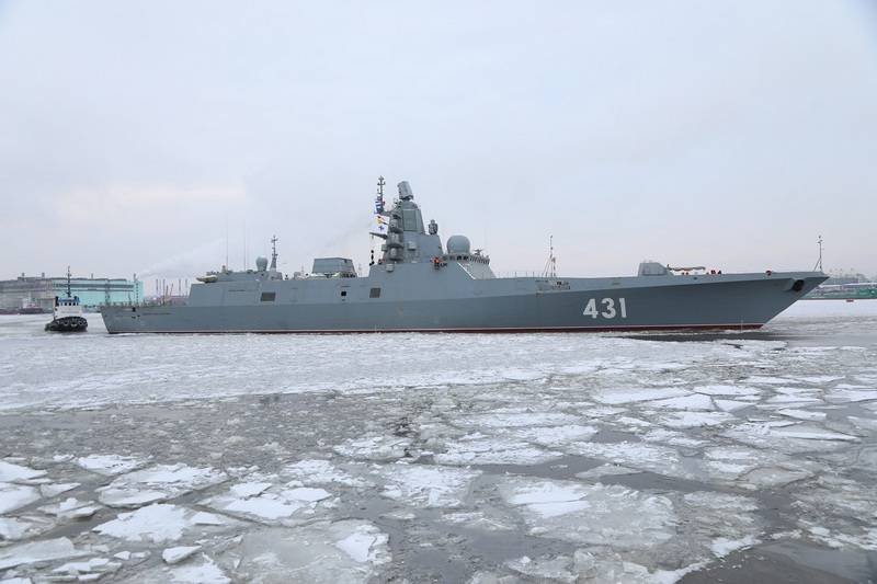 Фрегат проекта 22350 "Адмирал флота Касатонов" вышел на ходовые испытания