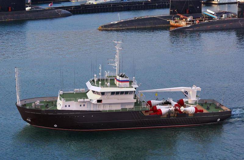 परियोजना 19910 का एक और छोटा हाइड्रोग्राफिक जहाज रायबिंस्क में रखा गया था