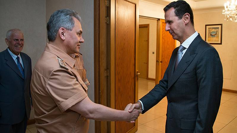 Sergei Shoigu se reunió con el presidente sirio Bashar Assad en Damasco