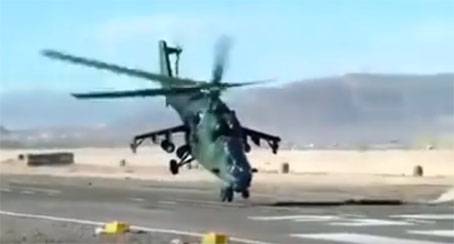 На Западе обсуждают эффектный "афганский" взлёт вертолёта Ми-24