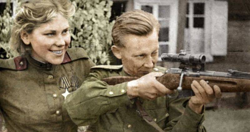 Красавица Роза Шанина. Снайпер