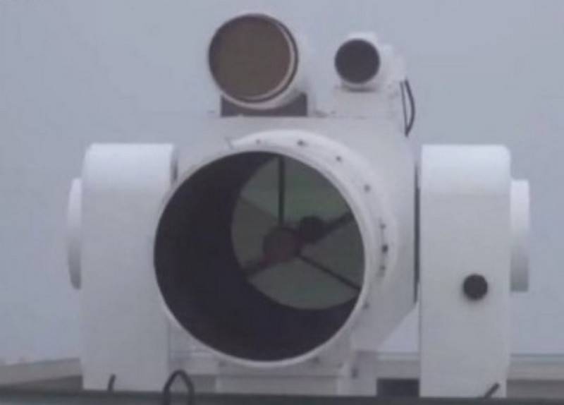 China tested the ship's laser installation