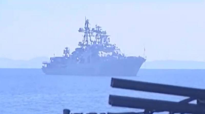 Troop ships of the Pacific fleet arrived in China for joint exercises