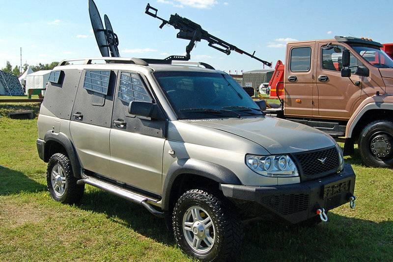 Rosguards offered an armored UAZ with a heavy machine gun