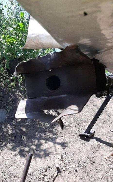 نتیجه شلیک انفجار از DShK-M-TK نیروهای مسلح اوکراین نشان داده شده است