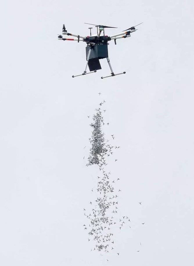 Chinesische Drohnen werden den Feind mit Knoblauch bombardieren