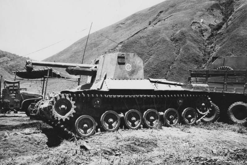 Artillerie de campagne et automotrice japonaise en défense anti-char