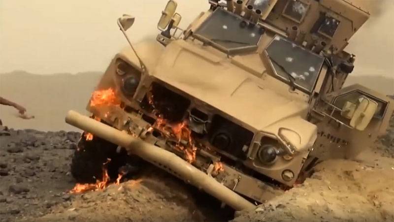 Pojazd opancerzony Oshkosh M-ATV nie był w stanie wytrzymać ostrzału z karabinu maszynowego Huti