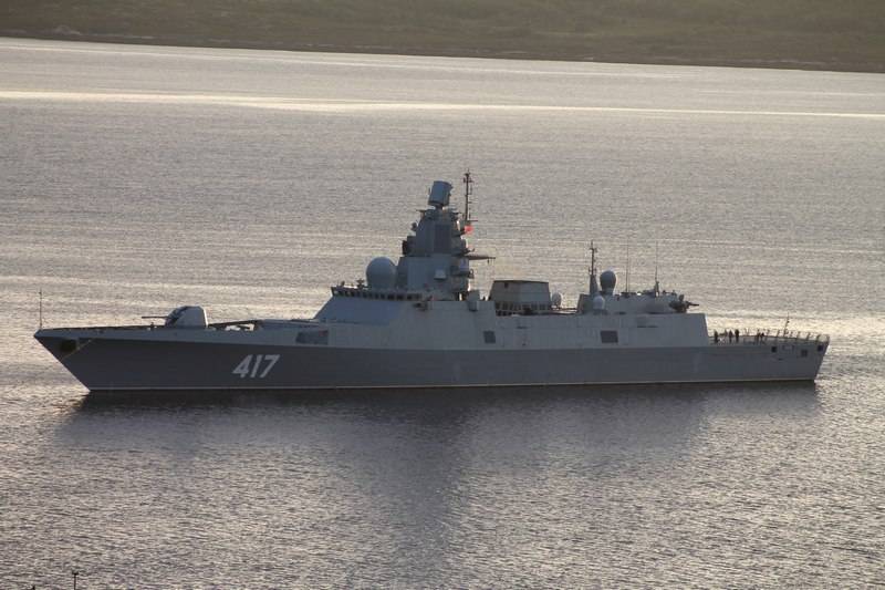 Frigate of the Northern fleet "Admiral Gorshkov" headed for Kronstadt
