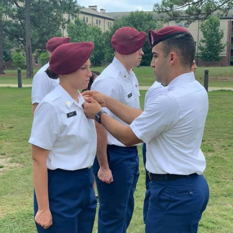 In the United States, a dispute arose about the correct wearing of army berets