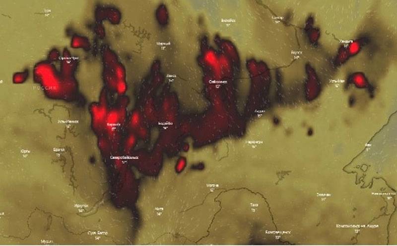 In Ukraine, they said that the map of Siberian fires resembles the contours of Crimea