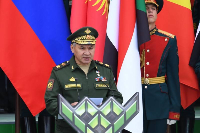 Sergey Shoigu declaró los juegos del ejército "ARMI-2019" cerrados