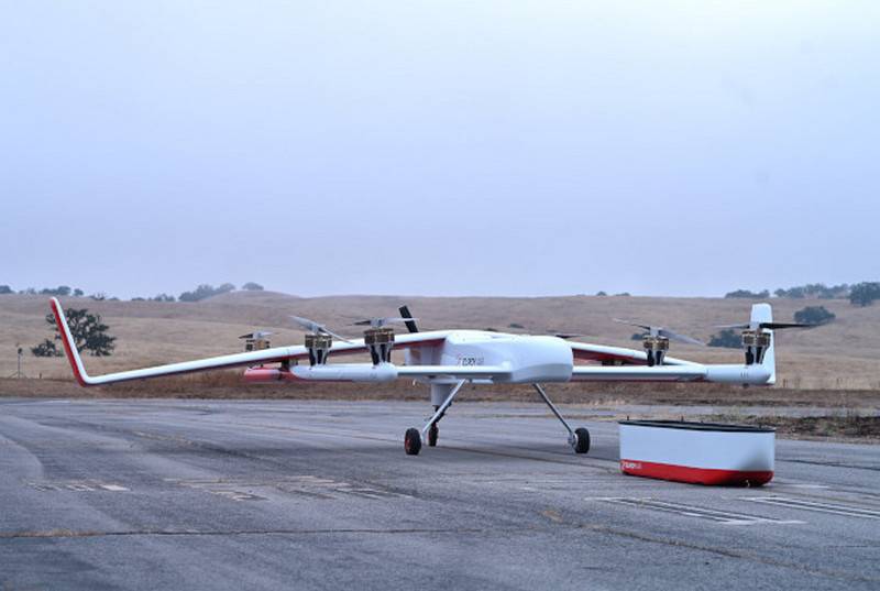 संयुक्त राज्य अमेरिका में, भारी भार ले जाने के लिए एक ड्रोन की उड़ान परीक्षण