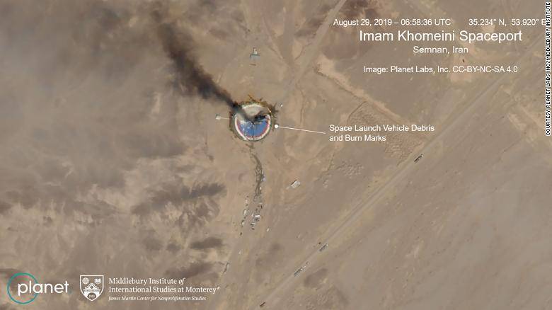 Irán hizo un intento fallido de lanzar un nuevo cohete