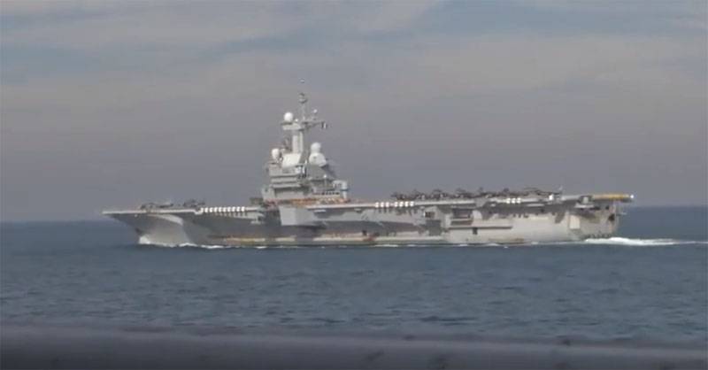 aircraft Carrier "Charles de Gaulle" is serviced after a long voyage