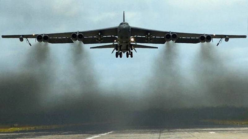 Another strategic bomber b-52 U.S. air force deployed to Europe