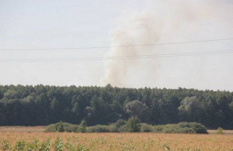 In the Vinnitsa region of Ukraine in military warehouses bombings