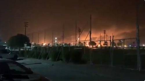 Саудовские месторождения нефти горят после атаки с применением БПЛА