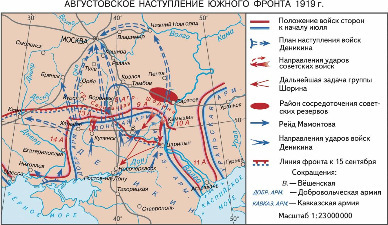 Укажите название отмеченного. Наступление армии Деникина на Москву. Поход Деникина 1919. Гражданская война карта Южный фронт наступление Деникина. Карта гражданской войны в России 1919.