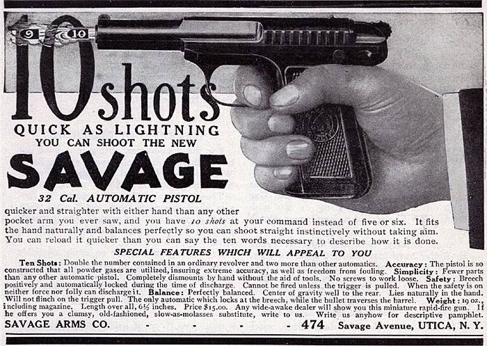 Salvaje Muy buena pistola 1907 del año