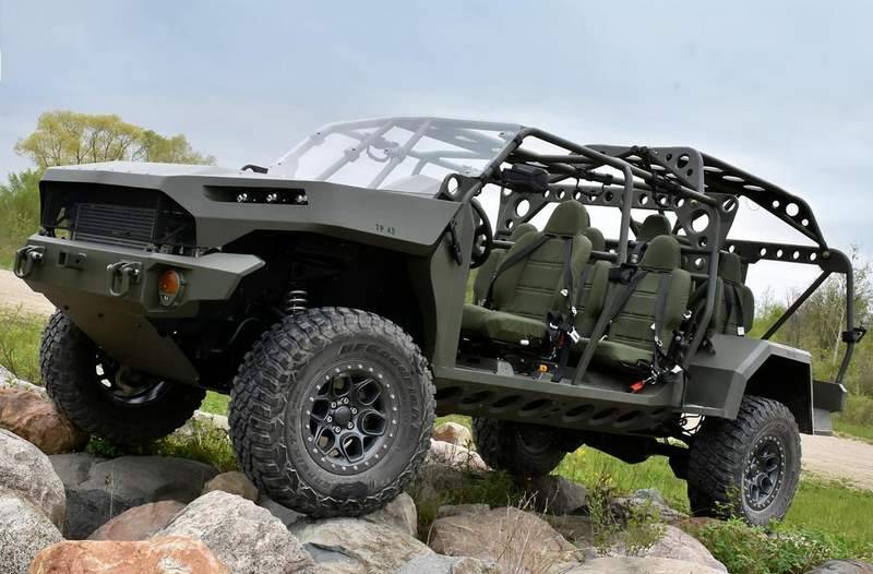 Sebuah kendaraan tentara baru untuk pasukan khusus ditampilkan di AS