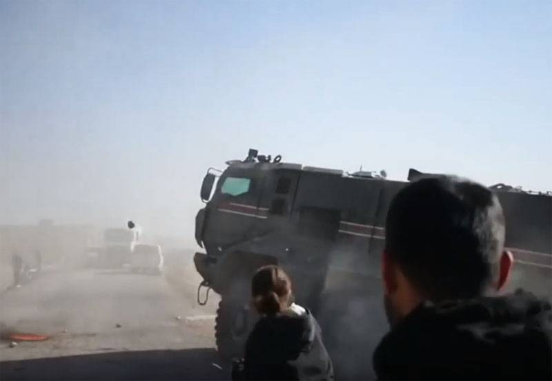 the Kurds said that the armored car "Russian-Turkish patrol" allegedly ran over a local resident