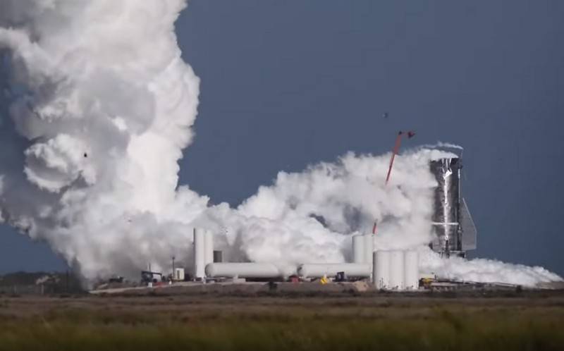 Prototype Starship Mk1 ship company SpaceX exploded in tests