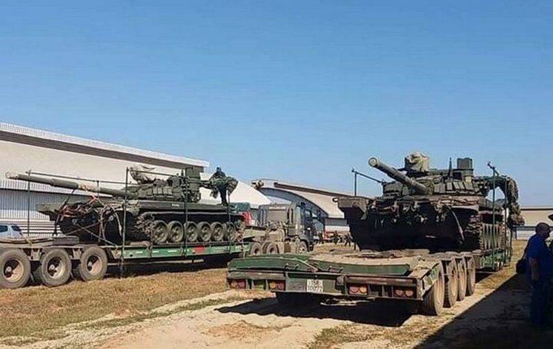 Laos Armed Forces received the second batch of modernized T-72B1 tanks "White Eagle"
