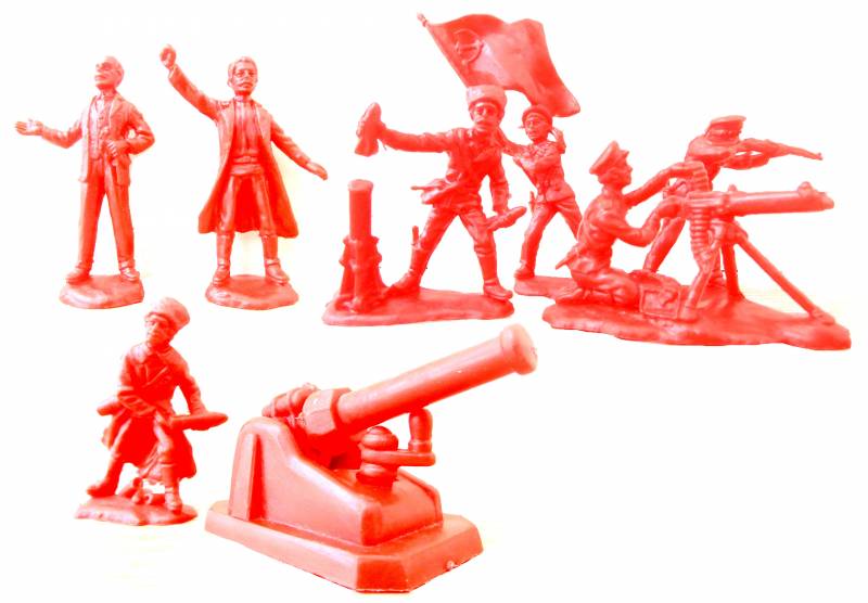 54 mm. A set of soldiers "Counter-Revolution" 10 figures, plastic 