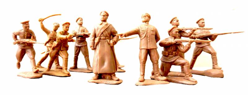 54 mm. plastic A set of soldiers "Counter-Revolution" 10 figures, 