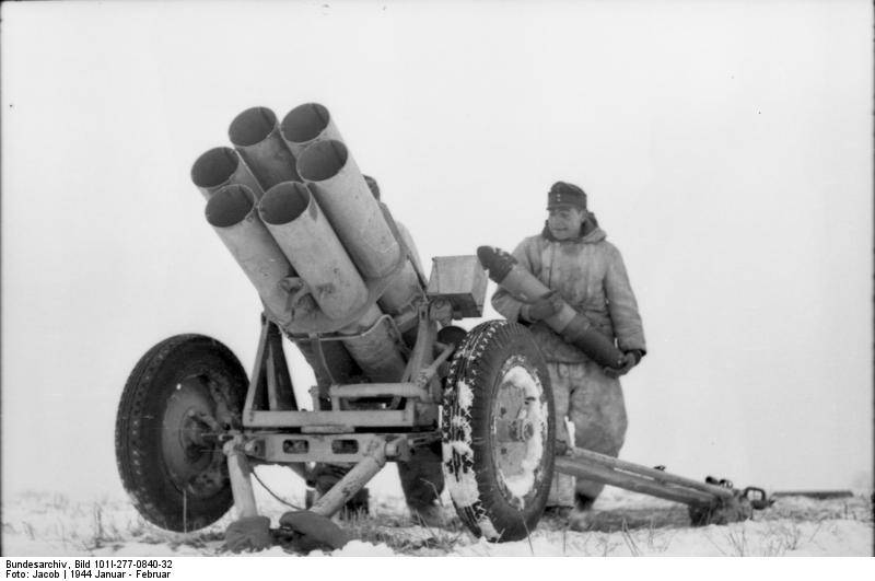 On any technique. Jet mortars of the Nebelwerfer family (Germany)