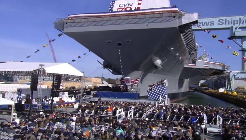 Newest USS John F. Kennedy (CVN 79) aircraft carrier officially launched