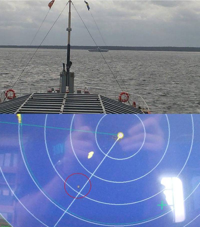 looks Like the stealth ship of the Navy of Sweden on the radar screen