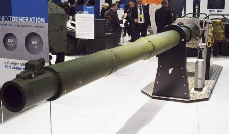 In Germany, developed a new tank smoothbore gun caliber 130-mm