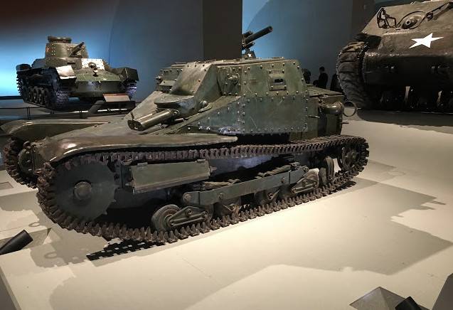 Trophy of the Japanese, American and Soviet armoured vehicles in the Military Museum of the Chinese revolution