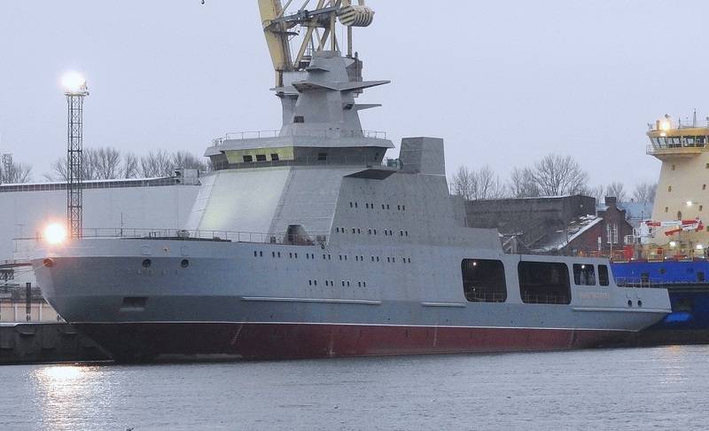 Second patrol serial icebreaker project 23550 plan to lay in Vyborg