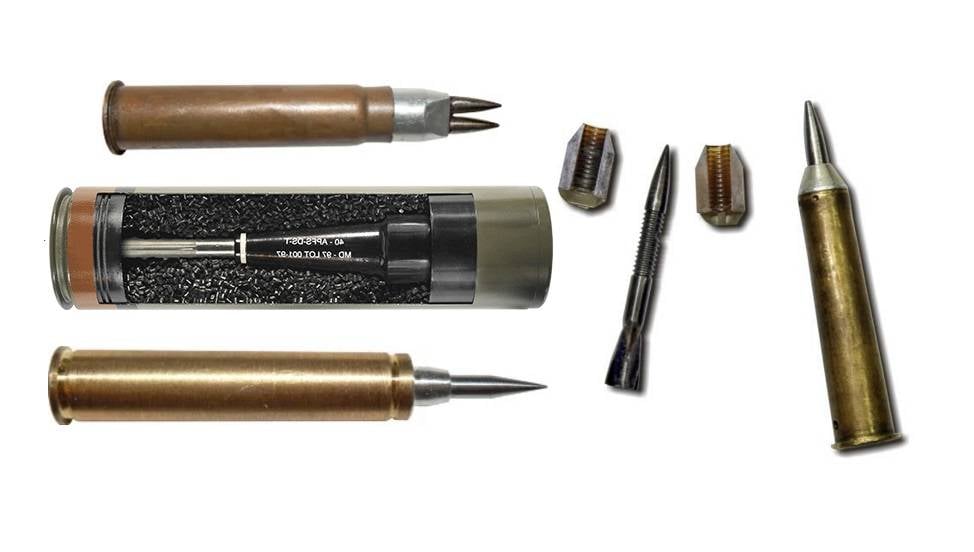 Sub-caliber bullets and a tungsten carbide conical barrel: the