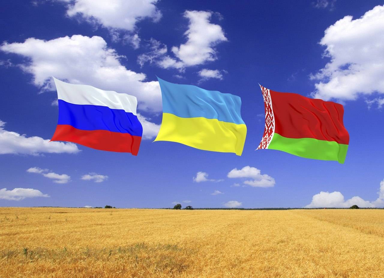 Беларусь является украиной. Флаг России Украины и Белоруссии вместе. Россия Украина Беларусь флаги. Три флага Россия Беларусь Украина. Украина – это Россия.