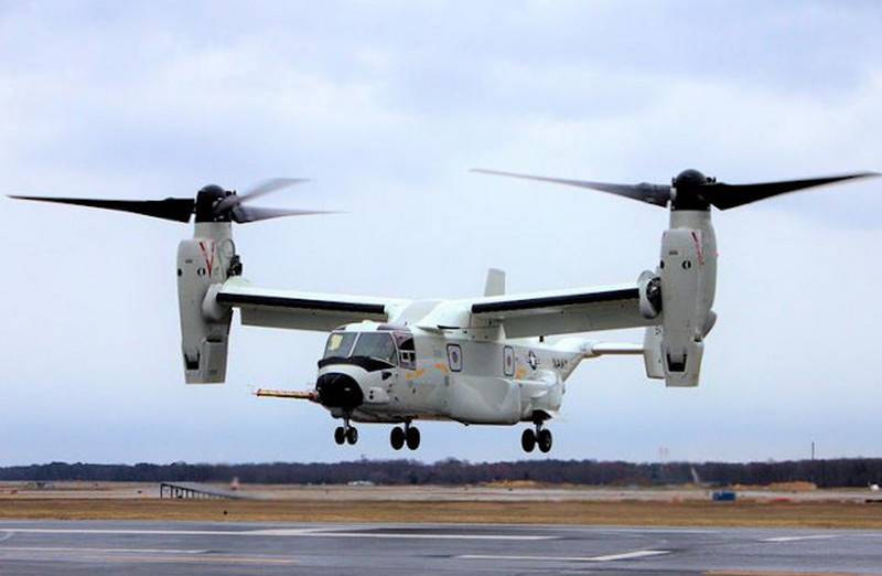 The US Navy received the first transport convertiplane CMV-22B