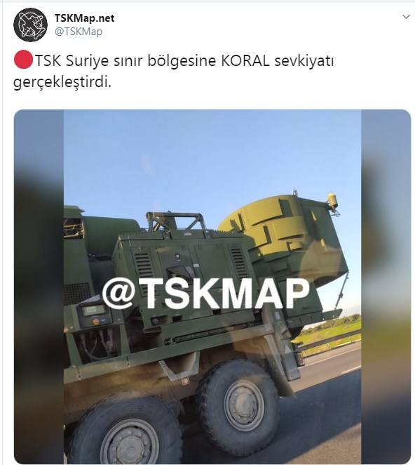 It is reported that Turkey is sending a KORAL electronic warfare system to Syria: against whom it is going to use