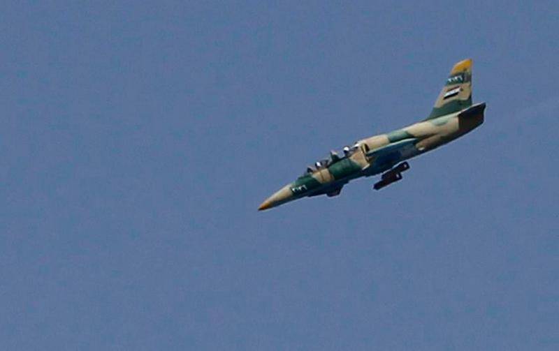 L-39 Syrian air force shot down by the Turks over the province of Idlib