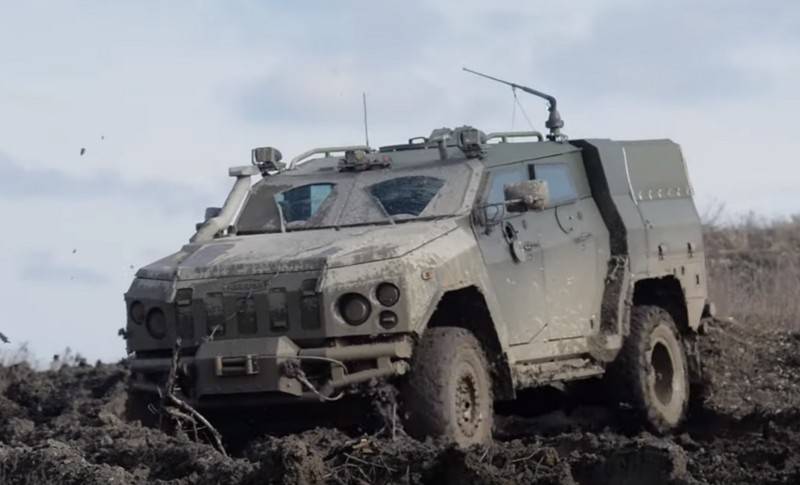 In Donbass, an armored car of the APU "Novator" and ATGM "Amulet"