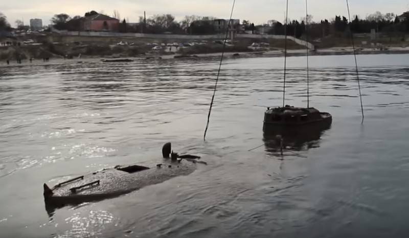 On the Black Sea raised from the bottom of a torpedo boat that died during the Second World War