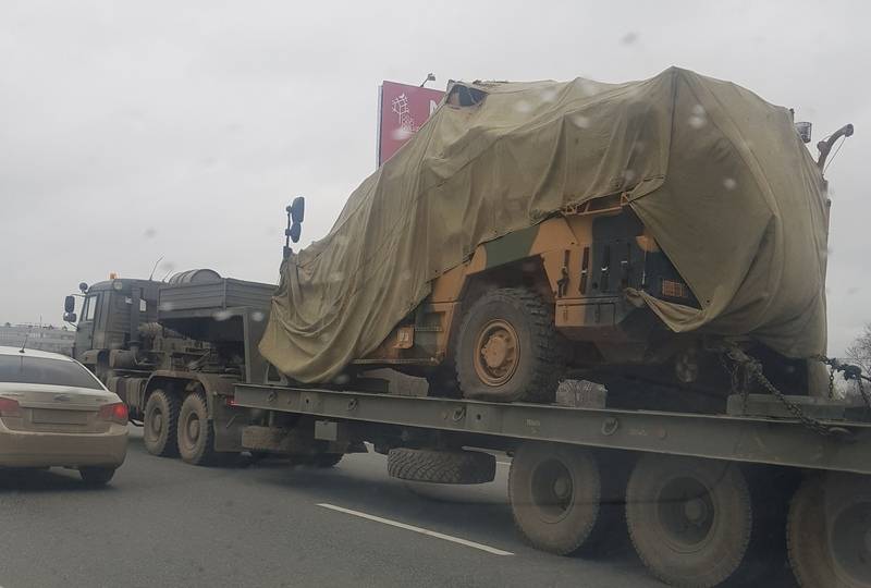 Trophy Turkish armored car Vuran spotted on the Moscow Ring Road