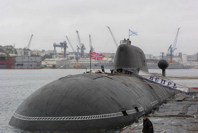 Vepr nuclear submarine of project 971 went for testing after repair