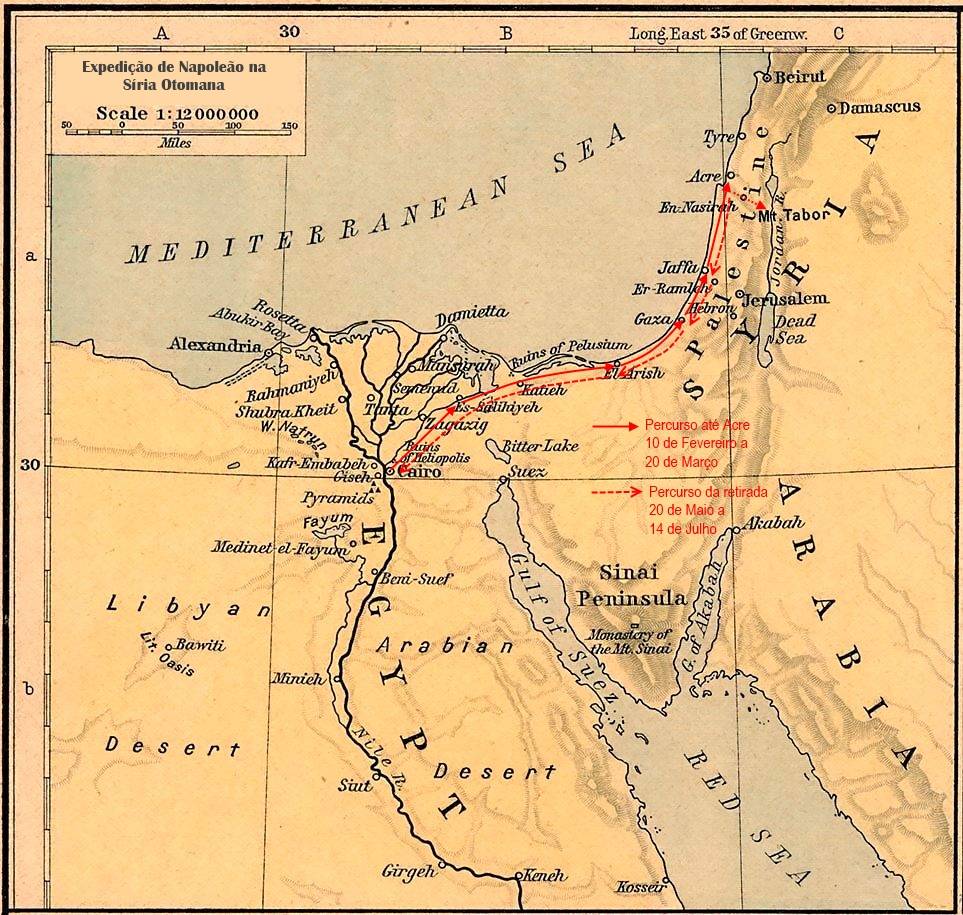 Египетский поход Наполеона Бонапарта карта